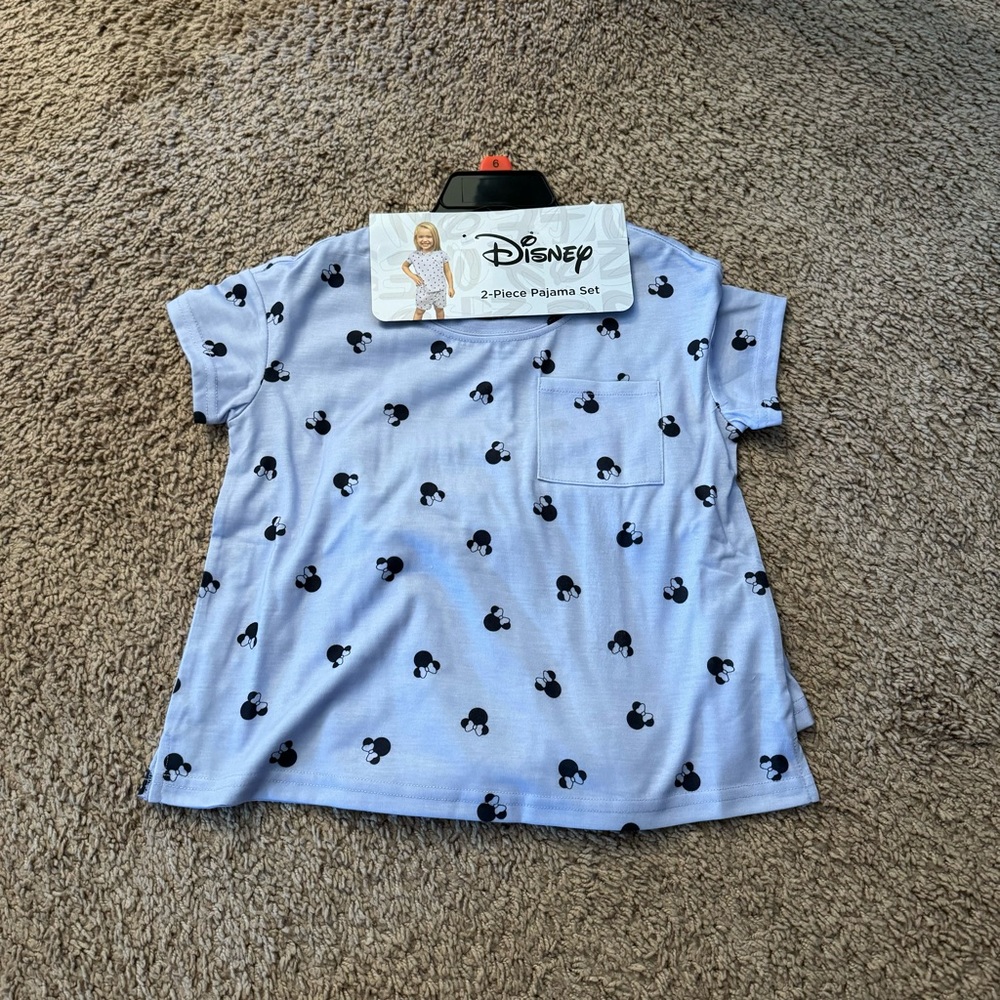 NEW Disney Minnie Mouse 2-piece Pajamas Set Purple Short Sleeves Summer